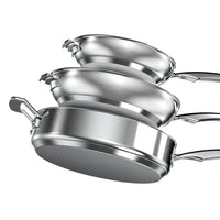 Cuisinart 11-Piece Stainless Steel Nesting Cookware Set - N91-11C | Batterie de cuisine emboîtable Cuisinart de 11 pièces en acier inoxydable - N91-11C | N9111C57