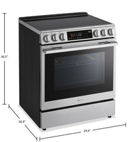 LG 6.3 Cu. Ft. Smart Electric Range with Air Fry – Fingerprint Resistant Stainless Steel - LSEL6337XE | Cuisinière intelligente électrique LG de 6,3 pi3 avec friture à air - acier inoxydable résistant aux traces de doigts - LSEL6337XE
