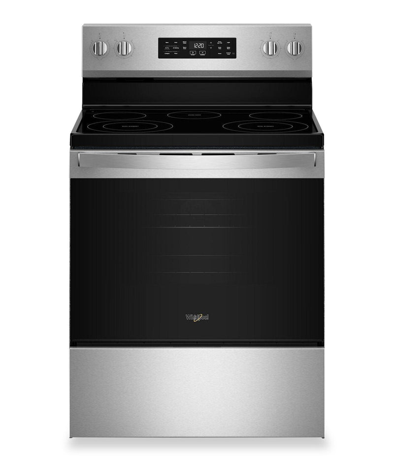 Whirlpool 5.3 Cu. Ft. Electric Range with Air Cooking - Fingerprint Resistant Stainless Steel - YWFES4530SZ | Cuisinière électrique Whirlpool de 5,3 pi3 avec cuisson à air - acier inoxydable résistant aux traces de doigts - YWFES4530SZ