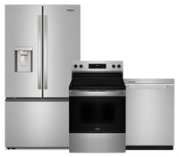 Whirlpool 3-Piece Kitchen Appliance Package – Fingerprint Resistant Stainless Steel | Ensemble de 3 électroménagers Whirlpool pour la cuisine - acier inoxydable résistant aux traces de doigts