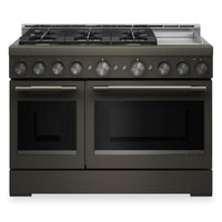 KitchenAid 6.3 Cu. Ft. 6 Burner Commercial-Style Gas Range – Black Ore - KFGD948SBE | Cuisinière à gaz KitchenAid de 6,3 pi³ de style commercial à 6 brûleurs - minerai noir - KFGD948SBE