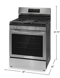 Frigidaire Gallery 5.1 Cu. Ft. Gas Range with Total Convection - GCRG3060BF | Cuisinière à gaz Frigidaire Gallery de 5,1 pi3 avec convection totale - GCRG3060BF | GCRG30BF