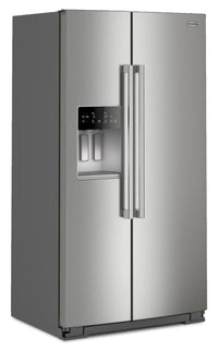 Maytag 36" 20.8 Cu. Ft. Side-by-Side Refrigerator - Fingerprint-Resistant Stainless - MRSC6636RZ | Réfrigérateur Maytag de 20,8 pi³ et de 36 po à compartiments juxtaposés - acier inoxydable résistant aux traces de doigts - MRSC6636RZ