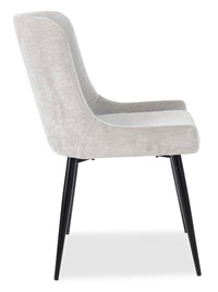 Lexi Dining Chair with Velvet-Look Fabric, Metal - Taupe | Chaise de salle à manger Lexi en tissu d’apparence velours et en métal - taupe