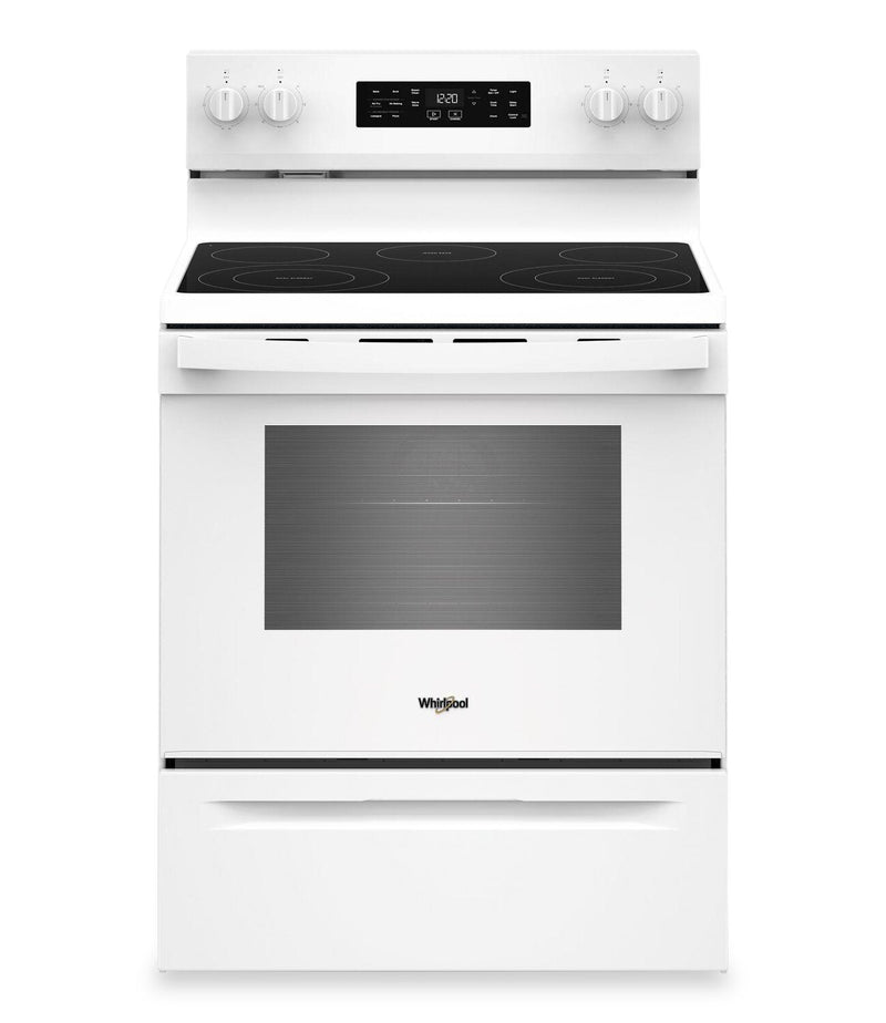 Whirlpool 5.3 Cu. Ft. Electric Range with Air Cooking - White - YWFES4530SW | Cuisinière électrique Whirlpool de 5,3 pi3 avec cuisson à air - blanche - YWFES4530SW