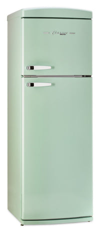 Unique Classic Retro 24" 11 Cu Ft. Top Freezer Refrigerator – Summer Mint Green - UNQ-310L LG TM | Réfrigérateur Classic Rétro d’Unique de 24 po et de 11 pi3 à congélateur supérieur - vert menthe estival - UNQ-310L LG TM