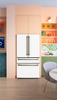 Café 36” 23.2 Cu. Ft. Smart Counter-Depth 4-Door French Door Refrigerator – Matte White - CJE23DP4WW2  | Réfrigérateur intelligent 4 portes Café de 23,2 pi3 et de 36 po de profondeur comptoir à portes françaises - blanc mat - CJE23DP4WW2