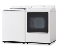 LG 5.6 Cu. Ft. Smart Top-Load Washer with EasyUnload™ and 7.3 Cu. Ft. Electric Dryer with AI Sensing  | Laveuse intelligente à chargement par le haut LG 5,6 pi³ avec EasyUnload et sécheuse électrique LG 7,3 pi³ avec détection IA  | LGTL8205