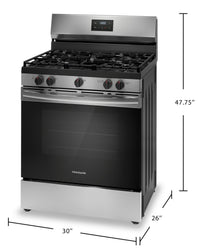 Frigidaire 5.1 Cu. Ft. Gas Range with Quick Boil Burner - FCRG3052BS | Cuisinière à gaz Frigidaire de 5,1 pi3 avec brûleur à ébullition rapide - FCRG3052BS | FCRG30SS