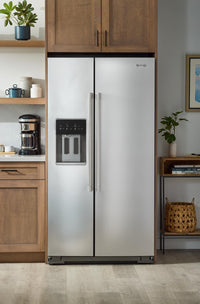 Maytag 36" 20.8 Cu. Ft. Side-by-Side Refrigerator - Fingerprint-Resistant Stainless - MRSC6636RZ | Réfrigérateur Maytag de 20,8 pi³ et de 36 po à compartiments juxtaposés - acier inoxydable résistant aux traces de doigts - MRSC6636RZ