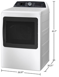 GE Profile 7.3 Cu. Ft. Smart Electric Dryer with Sanitize and Steam - PTD70EBMTWS | Sécheuse électrique intelligente GE Profile 7,3 pi³ avec cycle de désinfection et fonction à la vapeur - PTD70EBMTWS | PTD70EWS