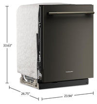 KitchenAid 24" 44 dBA Dishwasher with 360° Max Jets™ Third Rack – Black Ore - KDTS624SBE | Lave-vaisselle KitchenAid de 24 po et de 44 dBA avec troisième panier 360° Max JetsMC - minerai noir - KDTS624SBE