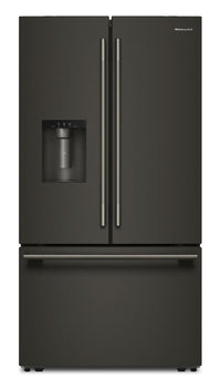 KitchenAid 30 Cu. Ft. French Door Refrigerator – Black Ore - KRFF436SBE  | Réfrigérateur KitchenAid de 30 pi³ à portes françaises - minerai noir - KRFF436SBE
