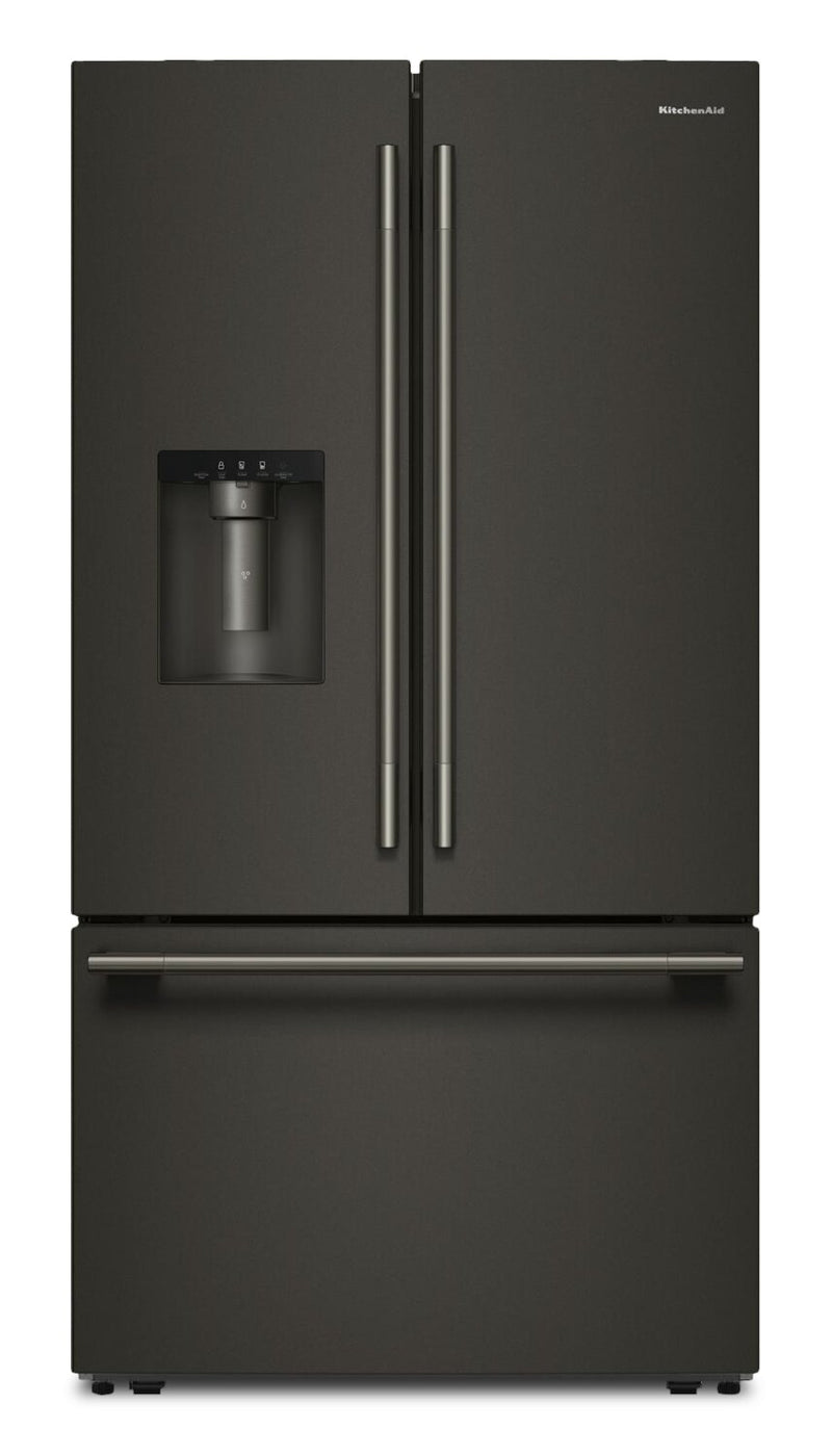 KitchenAid 30 Cu. Ft. French Door Refrigerator – Black Ore - KRFF436SBE  | Réfrigérateur KitchenAid de 30 pi³ à portes françaises - minerai noir - KRFF436SBE