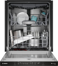 Bosch 500 Series 24” 44 dBA Built-In Dishwasher - Anti-Fingerprint Brushed Steel - SHP65DM5N | Lave-vaisselle encastré Bosch de série 500 de 24 po de 44 dBA - acier brossé résistant aux traces de doigts - SHP65DM5N