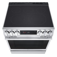 LG 6.3 Cu. Ft. Smart Electric Range with Air Fry – Fingerprint Resistant Stainless Steel - LSEL6335XE  | Cuisinière intelligente électrique LG de 6,3 pi³ avec friture à air - acier inoxydable résistant aux traces de doigts - LSEL6335XE