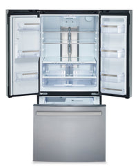 GE 33" 17.5 Cu Ft. French-Door Counter-Depth Refrigerator – Stainless Steel - PYE18HYRCFS | Réfrigérateur GE de 17,5 pi³ et de 33 po de profondeur comptoir à portes françaises - acier inoxydable - PYE18HYRCFS