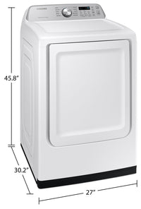 Samsung 7.4 Cu. Ft. Smart Electric Dryer with Sensor Dry - DVE47CG3500WAC | Sécheuse électrique intelligente Samsung de 7,4 pi³ avec séchage par capteur - DVE47CG3500WAC | DVE47CGW