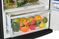 Unique Classic Retro 24" 11 Cu Ft. Top Freezer Refrigerator – Midnight Black - UNQ-310L B TM | Réfrigérateur Classic Rétro d’Unique de 24 po et de 11 pi3 à congélateur supérieur - noir minuit - UNQ-310L B TM