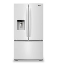 Whirlpool 36" 30 Cu. Ft. French-Door Refrigerator with Ice and Water - White - WRFF3536SW | Réfrigérateur Whirlpool de 36 po et de 30 pi3 à portes françaises avec eau et glaçons - blanc - WRFF3536SW | WRFF353W