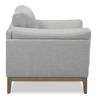 Valley 44" Fabric Chair with Rubberwood Base and Legs - Grey | Fauteuil Valley de 44 po en tissu avec base et pattes en hévéa - gris