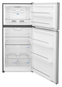 Frigidaire 30" 20 Cu. Ft. Top Freezer Refrigerator – Fingerprint Resistant Stainless Steel - GRTE2055AF | Réfrigérateur Frigidaire de 20 pi³ et de 30 po à congélateur supérieur - acier inoxydable résistant aux traces de doigts - GRTE2055AF
