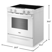 Whirlpool 30" 5.3 Cu. Ft. Electric Range with Air Cooking – White - YWSES5030SW | Cuisinière électrique Whirlpool de 5,3 pi³ et de 30 po avec cuisson à air - blanche - YWSES5030SW
