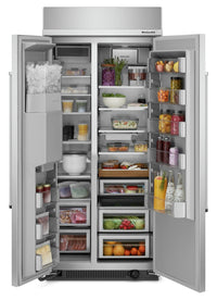 KitchenAid 20.8 Cu. Ft. Built-In Side-by-Side Refrigerator - KBSD706MPS | Réfrigérateur encastré KitchenAid de 20,8 pi³ à compartiments juxtaposés - KBSD706MPS | KBSD706S
