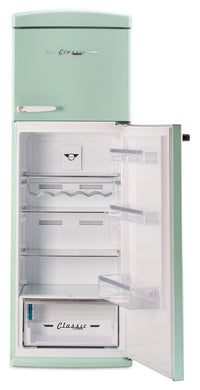 Unique Classic Retro 24" 11 Cu Ft. Top Freezer Refrigerator – Summer Mint Green - UNQ-310L LG TM | Réfrigérateur Classic Rétro d’Unique de 24 po et de 11 pi3 à congélateur supérieur - vert menthe estival - UNQ-310L LG TM