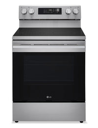 LG 6.3 Cu. Ft. Smart Electric Range with Air Fry - Stainless Steel - LREN6323YE | Cuisinière intelligente électrique LG de 6,3 pi³ avec friture à air - acier inoxydable - LREN6323YE