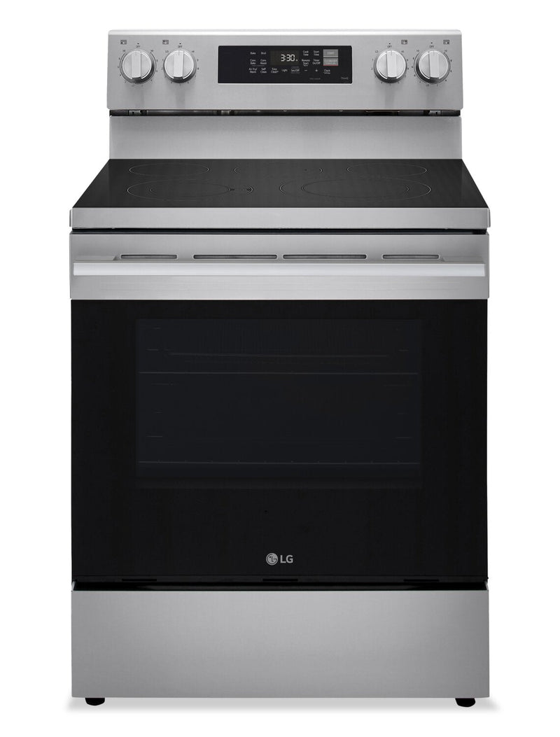 LG 6.3 Cu. Ft. Smart Electric Range with Air Fry - Stainless Steel - LREN6323YE | Cuisinière intelligente électrique LG de 6,3 pi³ avec friture à air - acier inoxydable - LREN6323YE