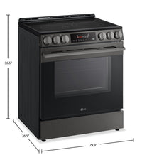 LG 6.3 Cu. Ft. Smart Electric Range with Air Fry – Black Stainless Steel - LSEL6333ZE  | Cuisinière intelligente électrique LG de 6,3 pi3 avec friture à air - acier inoxydable noir - LSEL6333ZE