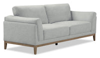 Valley 83.5" Fabric Sofa with Rubberwood Base and Legs - Grey | Sofa Valley de 83,5 po en tissu avec base et pattes en hévéa - gris