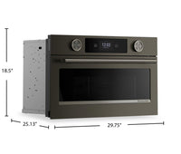 Kitchenaid® 30" Built-In Microwave Oven with Air Fry – Black Ore - KMBS730SBE | Four à micro-ondes encastré KitchenAid de 30 po avec friture à air - minerai noir - KMBS730SBE