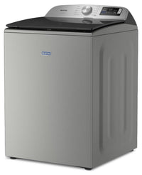 Maytag 6.0 Cu. Ft. Smart Top-Load Washer and 7.4 Cu. Ft. Gas Dryer – Radiant Silver  | Laveuse intelligente à chargement par le haut de 6,0 pi3 et sécheuse à gaz de 7,4 pi3 de Maytag - argenté radieux