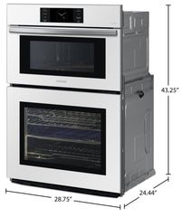 Samsung Bespoke 7 Cu. Ft. 7 Series Combination Wall Oven with Air Fry - NQ70CB700D12AA  | Four mural combiné Bespoke de Samsung de 7 pi³ à hublot de série 7 avec AirFry - NQ70CB700D12AA  | NQ70B7DW