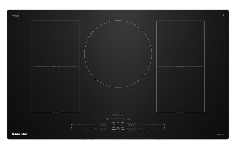 KitchenAid 36" 5-Element Induction Cooktop - Stainless Steel - KCIT736SBL | Surface de cuisson à induction KitchenAid de 36 po à 5 éléments - acier inoxydable - KCIT736SBL