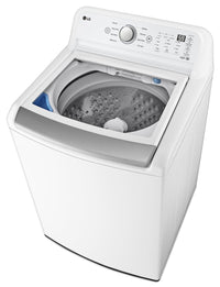 LG 5.6 Cu. Ft. Top-Load Washer with 4-Way™ Agitator and TurboDrum™ - WT7155CW | Laveuse LG à chargement par le haut de 5,6 pi³ avec agitateur à 4 directions et tambour TurboDrumMC - WT7155CW | WT7155CW