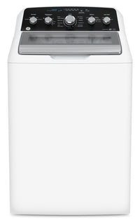 GE 4.9 Cu. Ft. Top Load Washer and 7.2 Cu. Ft. Electric Dryer with SaniFresh | Laveuse à chargement par le haut de 4,9 pi3 et sécheuse électrique de 7,2 pi3 de GE avec cycle SaniFresh