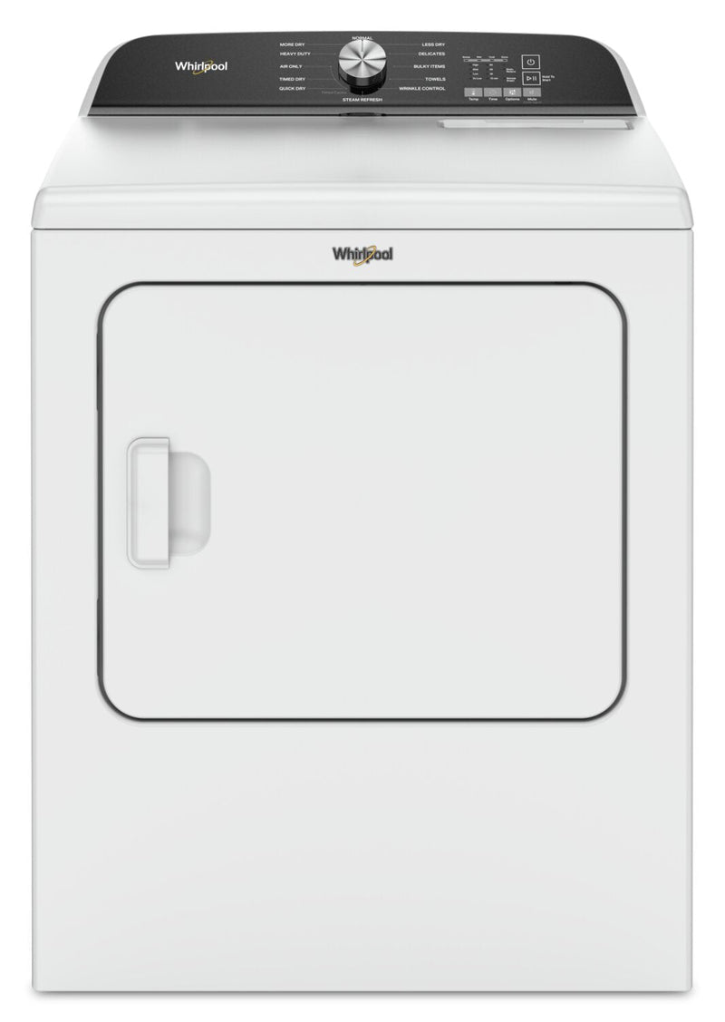 Whirlpool 7 Cu. Ft. Gas Dryer with Moisture Sensor and Steam - WGD6150PW | Sécheuse à gaz Whirlpool de 7 pi³ avec capteur d'humidité et vapeur - WGD6150PW | WGD6150W