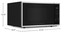 KitchenAid 1.6 Cu. Ft. Countertop Microwave – PrintShield Stainless Steel - YKMCS122SPS | Four à micro-ondes de comptoir KitchenAid de 1,6 pi3 - acier inoxydable PrintShieldMC - YKMCS122SPS