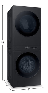 Samsung Bespoke 100 Series AI Laundry Hub™ with Washer and Dryer - WH46DBH100EVAC  | Tour de lavage Laundry HubMC IA Bespoke de Samsung avec laveuse et sécheuse - WH46DBH100EVAC  | WH46DBH1