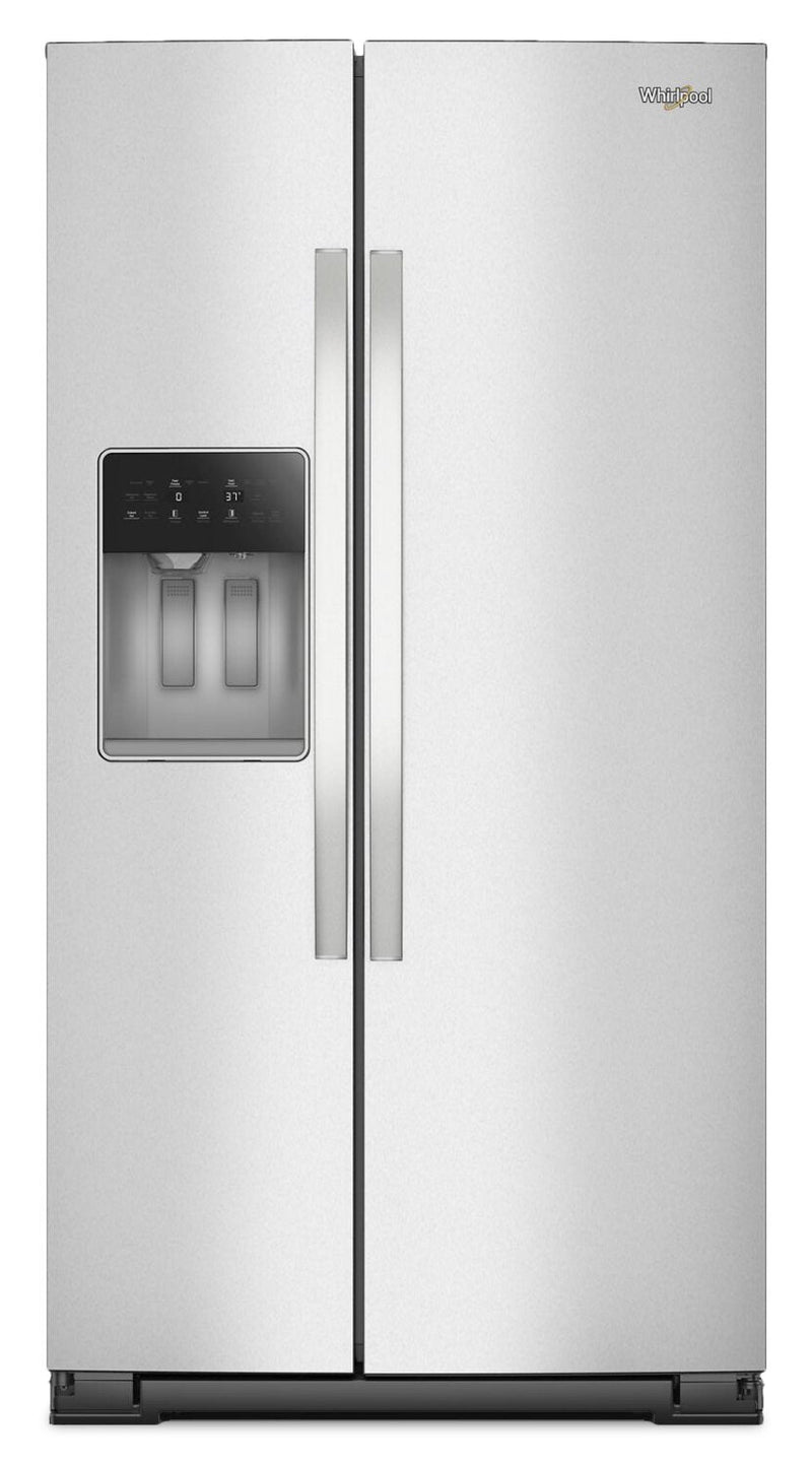 Whirlpool 36" 21 Cu. Ft. Side-by-Side Refrigerator - Fingerprint-Resistant Stainless - WRSC5536RZ | Réfrigérateur Whirlpool de 21 pi³ et de 36 po à compartiments juxtaposés - acier inoxydable résistant aux traces de doigts - WRSC5536RZ
