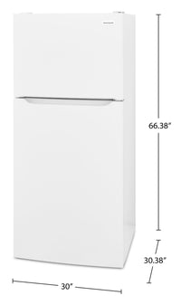 Frigidaire 30" 18 Cu. Ft. Garage-Ready Top-Freezer Refrigerator - White - FFHT1814YW | Réfrigérateur Frigidaire de 18 pi3 et de 30 po à congélateur supérieur qui convient à une installation dans un garage - blanc - FFHT1814YW