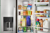 Whirlpool 36" 21 Cu. Ft. Side-by-Side Refrigerator - Fingerprint-Resistant Stainless - WRSC6536RZ | Réfrigérateur Whirlpool de 21 pi³ et de 36 po à compartiments juxtaposés - acier inoxydable résistant aux traces de doigts - WRSC6536RZ