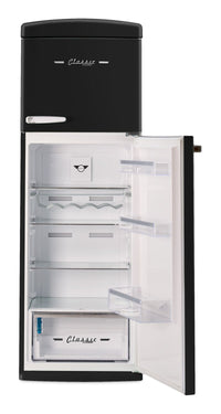 Unique Classic Retro 24" 11 Cu Ft. Top Freezer Refrigerator – Matte Black - UNQ-310L MB TM | Réfrigérateur Classic Rétro d’Unique de 24 po et de 11 pi3 à congélateur supérieur - noir mat - UNQ-310L MB TM