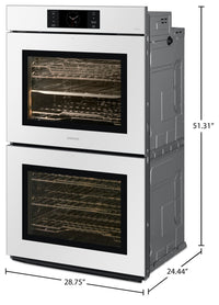 Samsung Bespoke 10.7 Cu. Ft. 7 Series Double Wall Oven with AI Camera - NV51CB700D12AA  | Four mural double Bespoke de Samsung de 10,7 pi³ à hublot de série 7 avec caméra IA - NV51CB700D12AA  | NV51B7DW