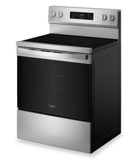 Whirlpool 5.3 Cu. Ft. Electric Range with Air Cooking – Fingerprint Resistant Stainless Steel - YWFES5730SZ   | Cuisinière électrique Whirlpool de 5,3 pi3 avec cuisson à air – acier inoxydable résistant aux traces de doigts - YWFES5730SZ