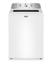 Maytag 5.4 Cu Ft. Top Load Washer with Pet Pro and 7.0 Cu Ft. Gas Dryer – White  | Laveuse à chargement par le haut 5,4 pi³ avec Animal Pet Pro et sécheuse à gaz 7,0 pi³ de Maytag - blanches