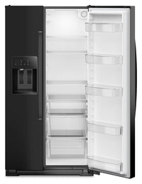 Whirlpool 36" 21 Cu. Ft. Side-by-Side Refrigerator - Black - WRSC5536RB | Réfrigérateur Whirlpool de 21 pi³ et de 36 po à compartiments juxtaposés - noir - WRSC5536RB